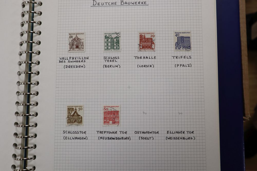 A collection of UK and German stamps